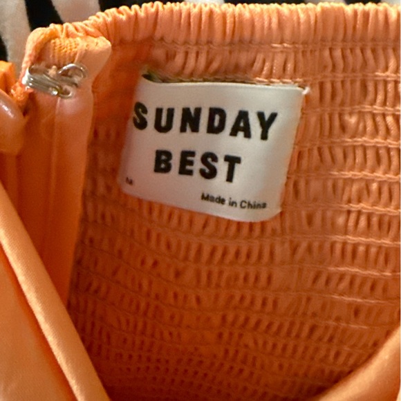 Sunday Best Orange Satin Slip Dress - Size M - Picture 4 of 4